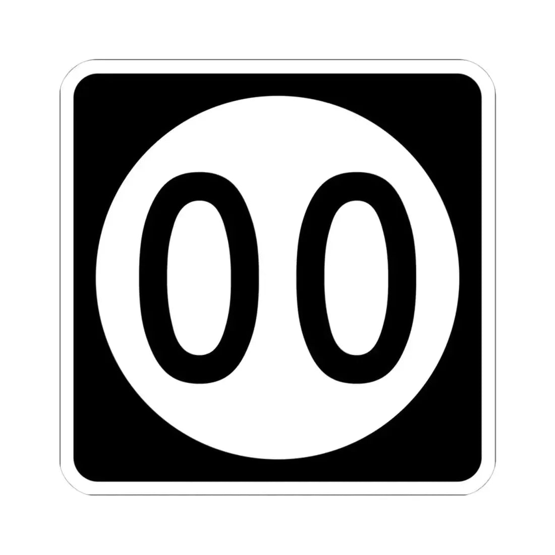 Iowa 00 (Iowa) (Road Sign) STICKER Vinyl Kiss-Cut Decal 4 Inch White - The Sticker Space