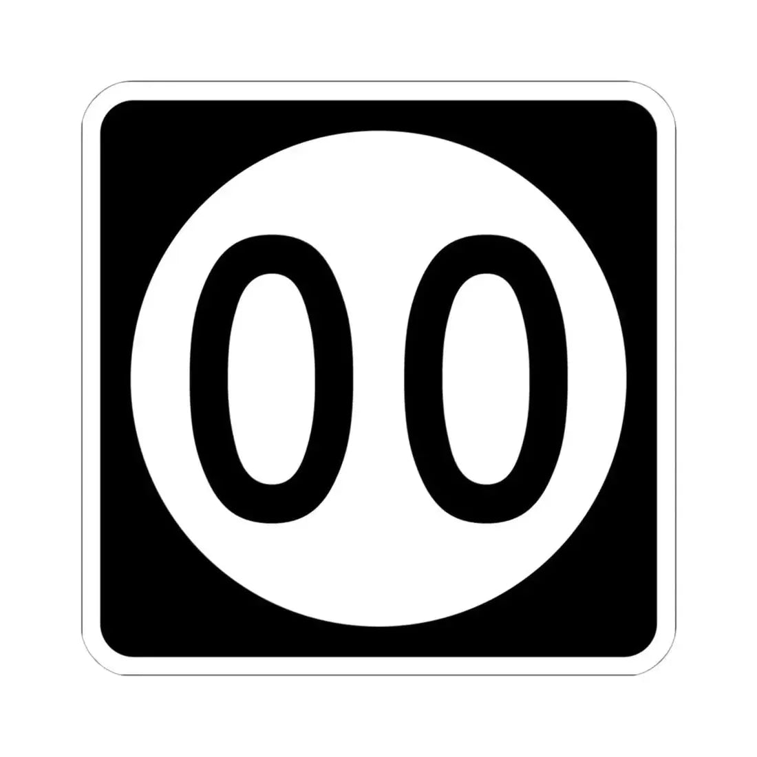 Iowa 00 (Iowa) (Road Sign) STICKER Vinyl Kiss-Cut Decal 6 Inch White - The Sticker Space