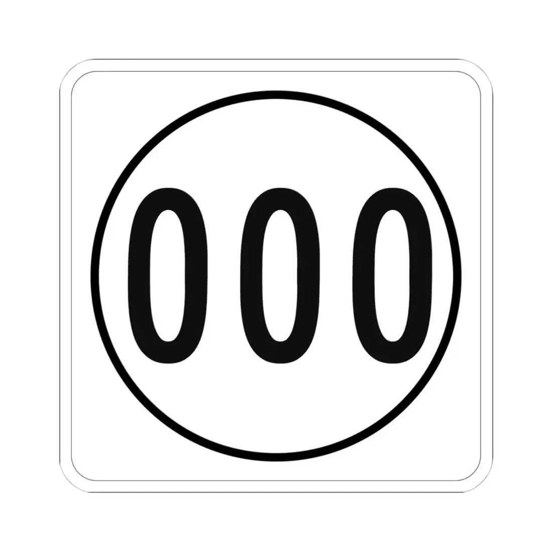 Iowa 000 1948 template (Iowa) (Road Sign) STICKER Vinyl Kiss-Cut Decal 4 Inch White - The Sticker Space