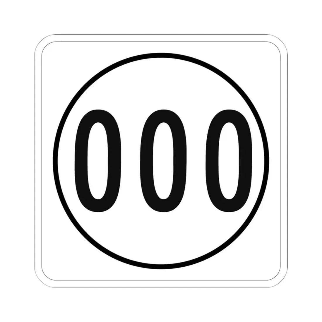 Iowa 000 1948 template (Iowa) (Road Sign) STICKER Vinyl Kiss-Cut Decal 6 Inch White - The Sticker Space