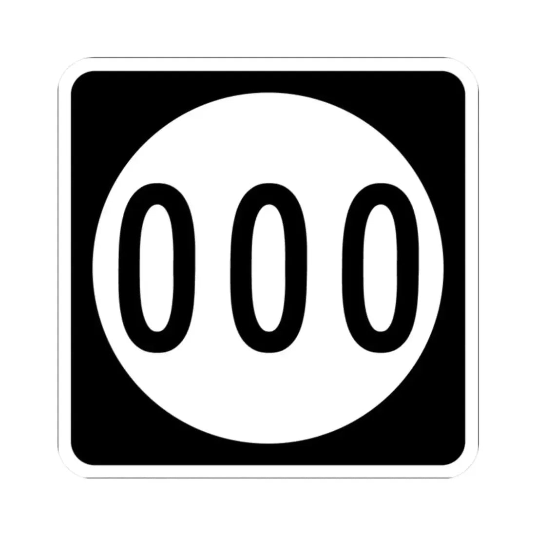 Iowa 000 (Iowa) (Road Sign) STICKER Vinyl Kiss-Cut Decal 2 Inch White - The Sticker Space