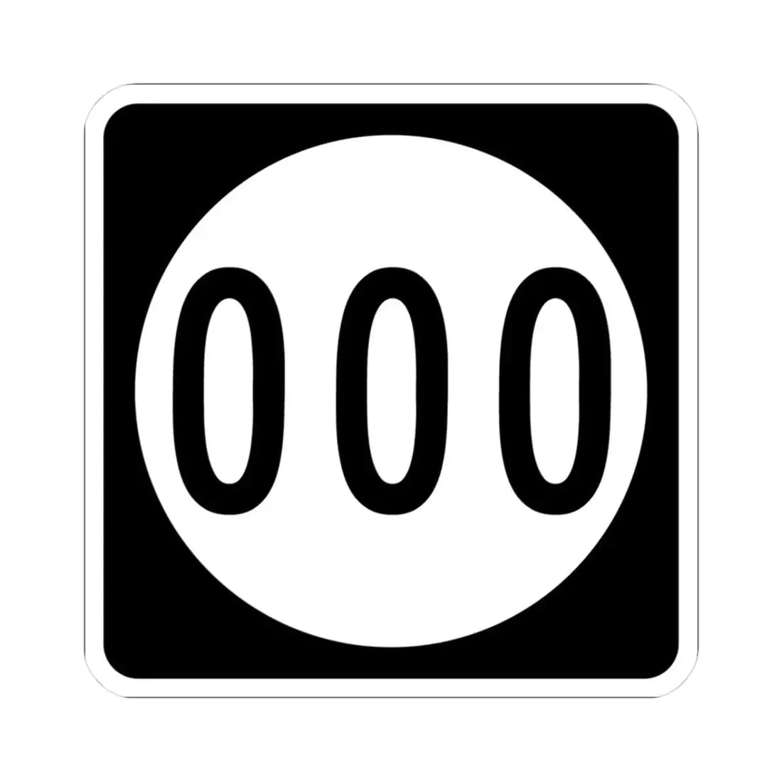 Iowa 000 (Iowa) (Road Sign) STICKER Vinyl Kiss-Cut Decal 3 Inch White - The Sticker Space