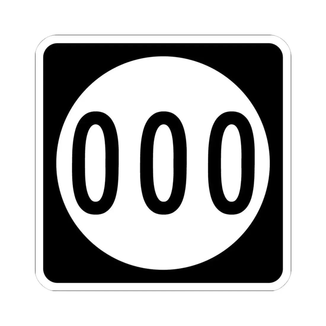 Iowa 000 (Iowa) (Road Sign) STICKER Vinyl Kiss-Cut Decal 4 Inch White - The Sticker Space