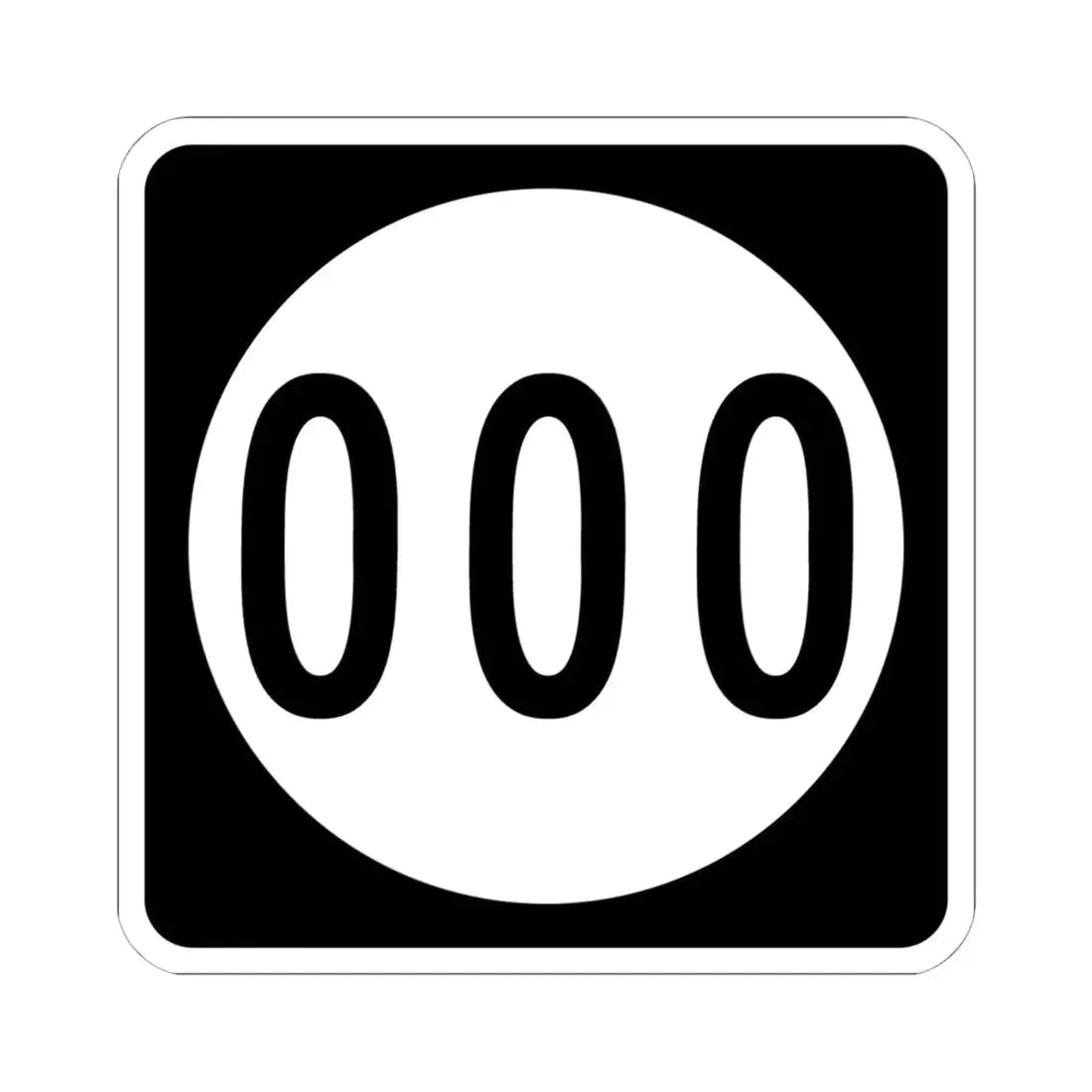 Iowa 000 (Iowa) (Road Sign) STICKER Vinyl Kiss-Cut Decal 6 Inch White - The Sticker Space