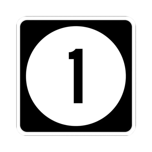 Iowa 1 (Iowa) (Road Sign) STICKER Vinyl Kiss-Cut Decal 2 Inch White - The Sticker Space