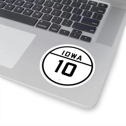 Iowa 10 1926 (Iowa) (Road Sign) STICKER Vinyl Kiss-Cut Decal - The Sticker Space