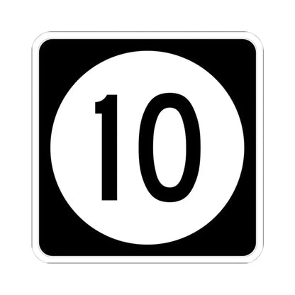 Iowa 10 (Iowa) (Road Sign) STICKER Vinyl Kiss-Cut Decal 4 Inch White - The Sticker Space