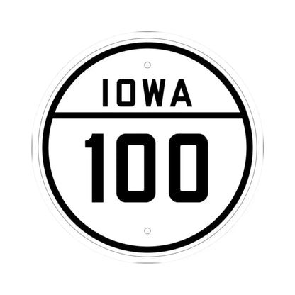 Iowa 100 1926 (Iowa) (Road Sign) STICKER Vinyl Kiss-Cut Decal 2 Inch White - The Sticker Space