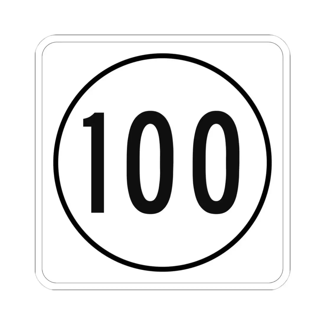 Iowa 100 1948 (Iowa) (Road Sign) STICKER Vinyl Kiss-Cut Decal 4 Inch White - The Sticker Space