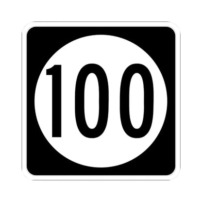 Iowa 100 (Iowa) (Road Sign) STICKER Vinyl Kiss-Cut Decal 2 Inch White - The Sticker Space