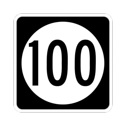 Iowa 100 (Iowa) (Road Sign) STICKER Vinyl Kiss-Cut Decal 4 Inch White - The Sticker Space