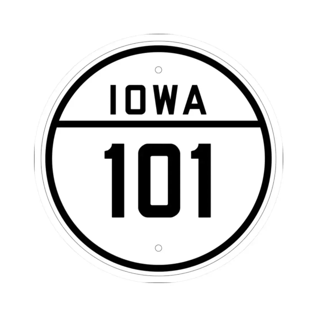 Iowa 101 1926 (Iowa) (Road Sign) STICKER Vinyl Kiss-Cut Decal 2 Inch White - The Sticker Space