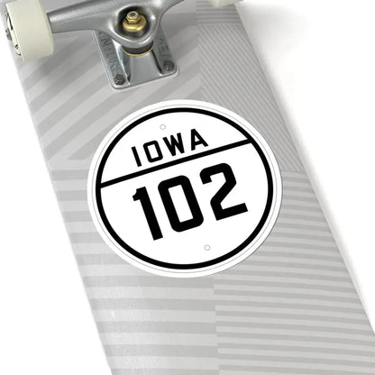 Iowa 102 1926 (Iowa) (Road Sign) STICKER Vinyl Kiss-Cut Decal - The Sticker Space