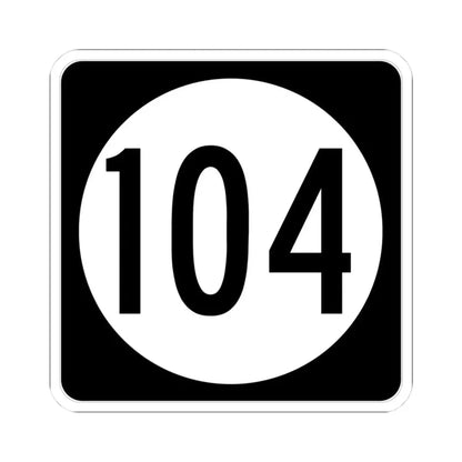 Iowa 104 (Iowa) (Road Sign) STICKER Vinyl Kiss-Cut Decal 3 Inch White - The Sticker Space