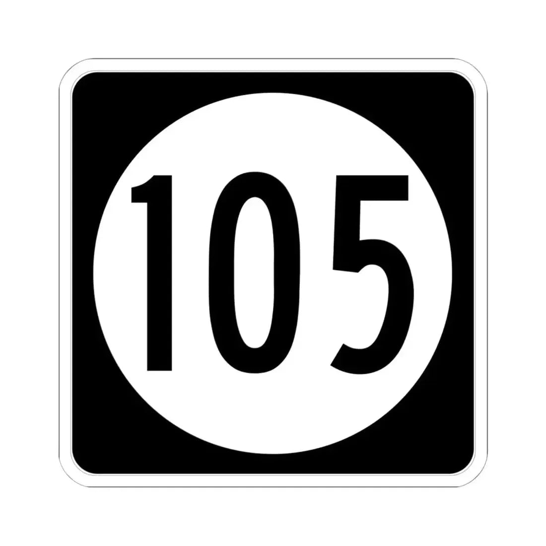 Iowa 105 (Iowa) (Road Sign) STICKER Vinyl Kiss-Cut Decal 6 Inch White - The Sticker Space