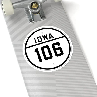 Iowa 106 1926 (Iowa) (Road Sign) STICKER Vinyl Kiss-Cut Decal - The Sticker Space