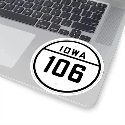 Iowa 106 1926 (Iowa) (Road Sign) STICKER Vinyl Kiss-Cut Decal - The Sticker Space