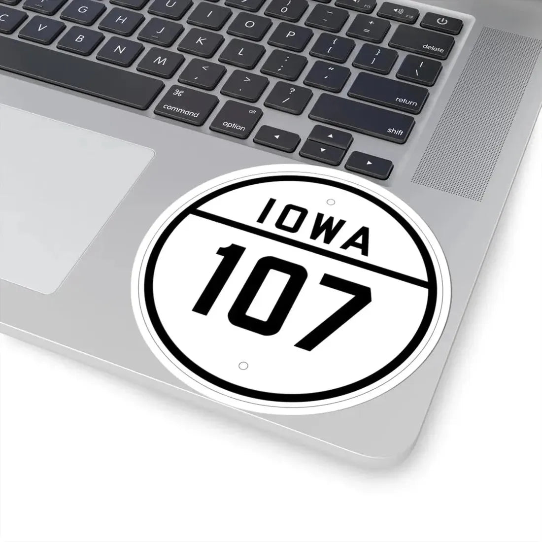 Iowa 107 1926 (Iowa) (Road Sign) STICKER Vinyl Kiss-Cut Decal - The Sticker Space