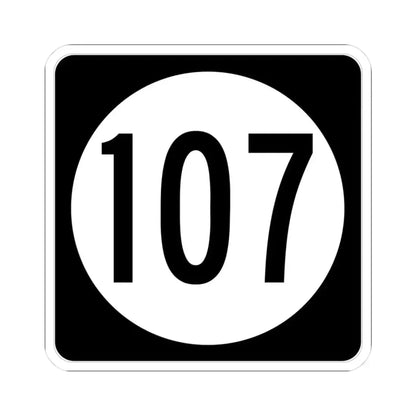 Iowa 107 (Iowa) (Road Sign) STICKER Vinyl Kiss-Cut Decal 3 Inch White - The Sticker Space