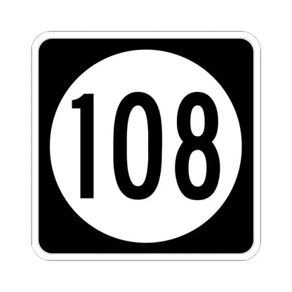 Iowa 108 (Iowa) (Road Sign) STICKER Vinyl Kiss-Cut Decal 6 Inch White - The Sticker Space