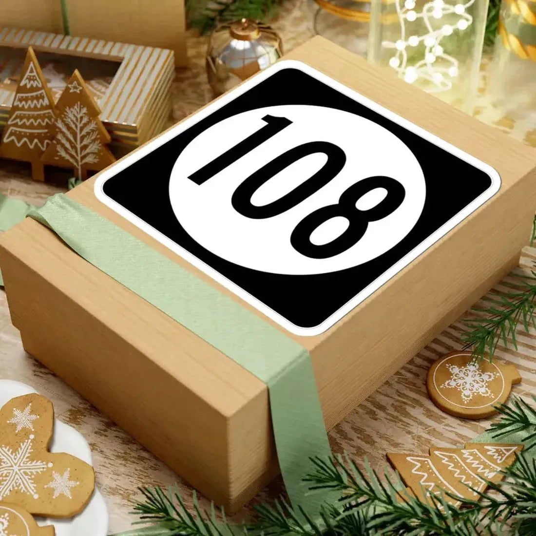 Iowa 108 (Iowa) (Road Sign) STICKER Vinyl Kiss-Cut Decal - The Sticker Space