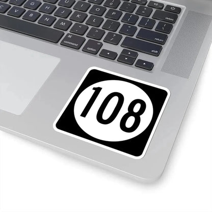 Iowa 108 (Iowa) (Road Sign) STICKER Vinyl Kiss-Cut Decal - The Sticker Space
