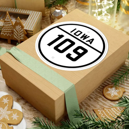 Iowa 109 1926 (Iowa) (Road Sign) STICKER Vinyl Kiss-Cut Decal - The Sticker Space