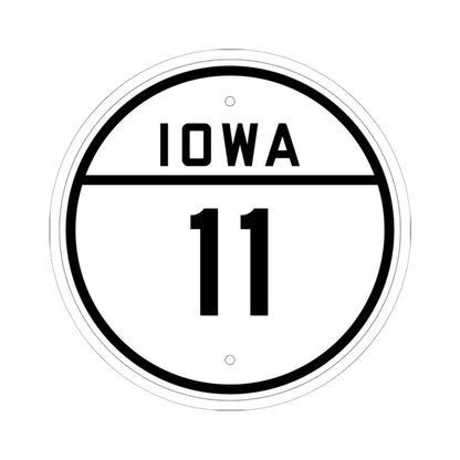 Iowa 11 1926 (Iowa) (Road Sign) STICKER Vinyl Kiss-Cut Decal 6 Inch White - The Sticker Space