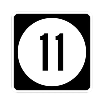 Iowa 11 (Iowa) (Road Sign) STICKER Vinyl Kiss-Cut Decal 2 Inch White - The Sticker Space
