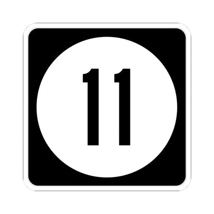 Iowa 11 (Iowa) (Road Sign) STICKER Vinyl Kiss-Cut Decal 3 Inch White - The Sticker Space