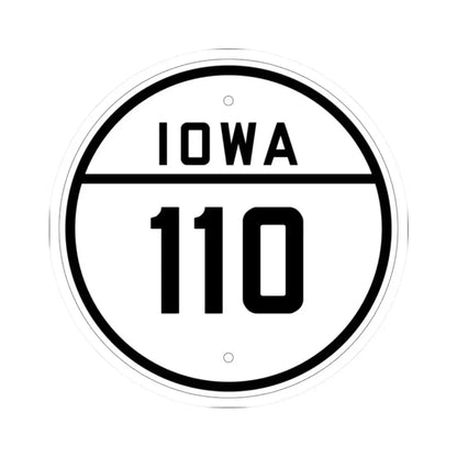 Iowa 110 1926 (Iowa) (Road Sign) STICKER Vinyl Kiss-Cut Decal 2 Inch White - The Sticker Space