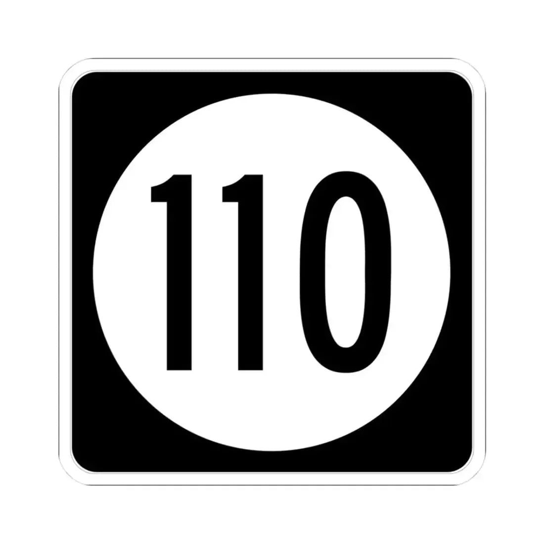 Iowa 110 (Iowa) (Road Sign) STICKER Vinyl Kiss-Cut Decal 3 Inch White - The Sticker Space