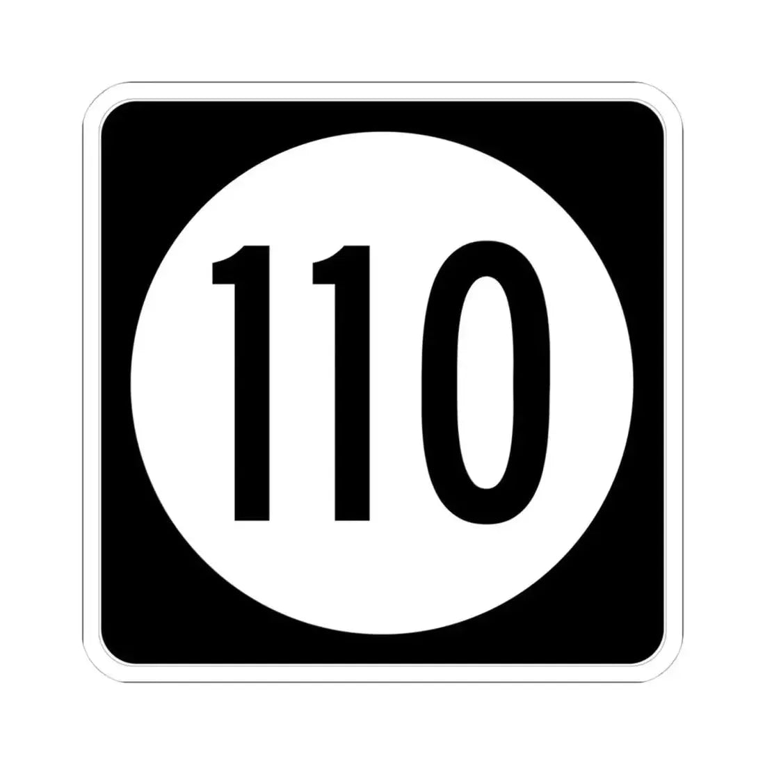 Iowa 110 (Iowa) (Road Sign) STICKER Vinyl Kiss-Cut Decal 4 Inch White - The Sticker Space