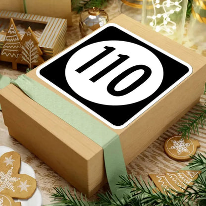 Iowa 110 (Iowa) (Road Sign) STICKER Vinyl Kiss-Cut Decal - The Sticker Space