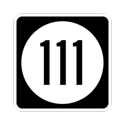 Iowa 111 (Iowa) (Road Sign) STICKER Vinyl Kiss-Cut Decal 3 Inch White - The Sticker Space