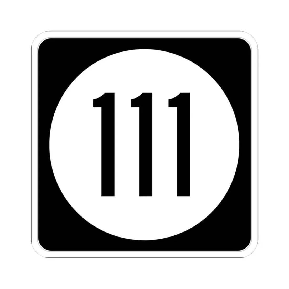 Iowa 111 (Iowa) (Road Sign) STICKER Vinyl Kiss-Cut Decal - The Sticker Space