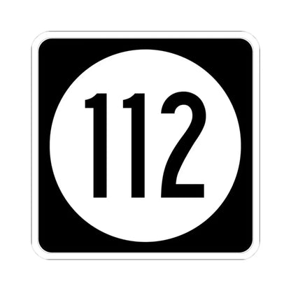 Iowa 112 (Iowa) (Road Sign) STICKER Vinyl Kiss-Cut Decal 3 Inch White - The Sticker Space