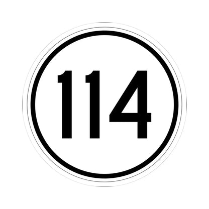 Iowa 114 1950 (Iowa) (Road Sign) STICKER Vinyl Kiss-Cut Decal 3 Inch White - The Sticker Space