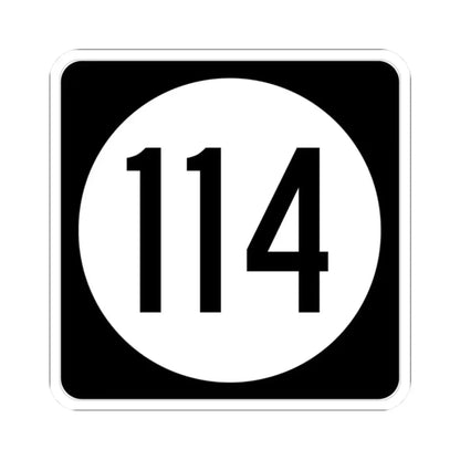 Iowa 114 (Iowa) (Road Sign) STICKER Vinyl Kiss-Cut Decal 2 Inch White - The Sticker Space