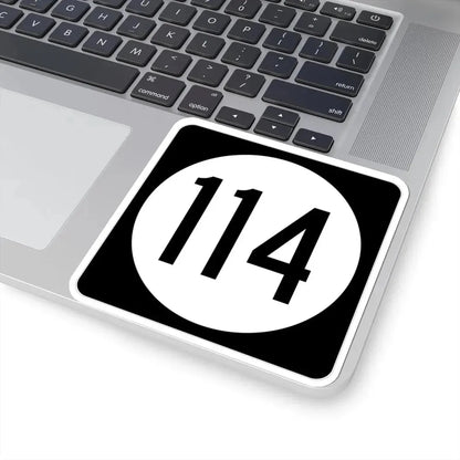 Iowa 114 (Iowa) (Road Sign) STICKER Vinyl Kiss-Cut Decal - The Sticker Space