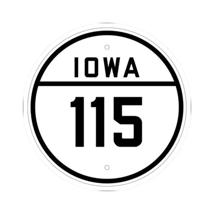 Iowa 115 1926 (Iowa) (Road Sign) STICKER Vinyl Kiss-Cut Decal 2 Inch White - The Sticker Space