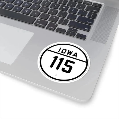 Iowa 115 1926 (Iowa) (Road Sign) STICKER Vinyl Kiss-Cut Decal - The Sticker Space