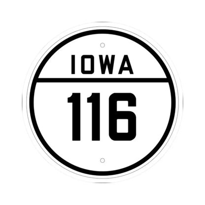 Iowa 116 1926 (Iowa) (Road Sign) STICKER Vinyl Kiss-Cut Decal 2 Inch White - The Sticker Space