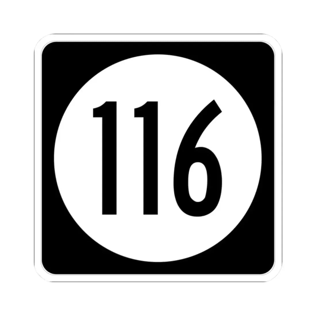 Iowa 116 (Iowa) (Road Sign) STICKER Vinyl Kiss-Cut Decal 2 Inch White - The Sticker Space