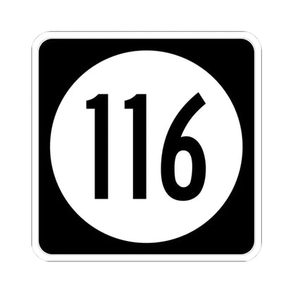 Iowa 116 (Iowa) (Road Sign) STICKER Vinyl Kiss-Cut Decal 3 Inch White - The Sticker Space