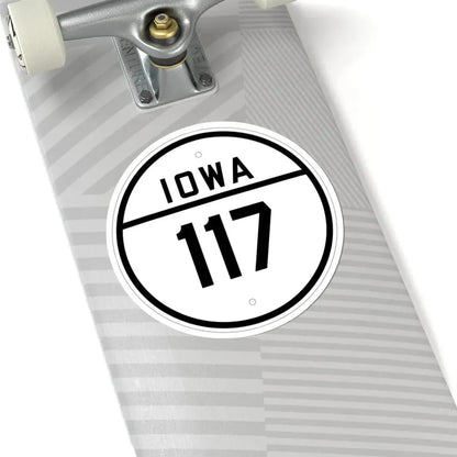 Iowa 117 1926 (Iowa) (Road Sign) STICKER Vinyl Kiss-Cut Decal - The Sticker Space