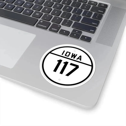 Iowa 117 1926 (Iowa) (Road Sign) STICKER Vinyl Kiss-Cut Decal - The Sticker Space