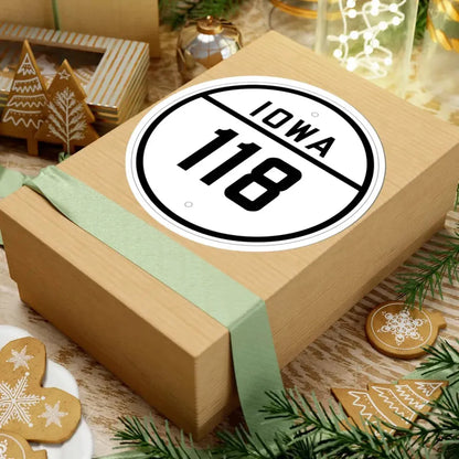 Iowa 118 1926 (Iowa) (Road Sign) STICKER Vinyl Kiss-Cut Decal - The Sticker Space