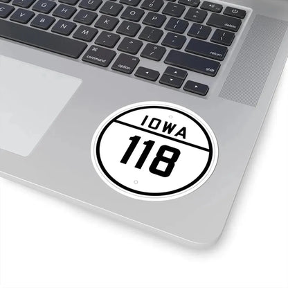 Iowa 118 1926 (Iowa) (Road Sign) STICKER Vinyl Kiss-Cut Decal - The Sticker Space