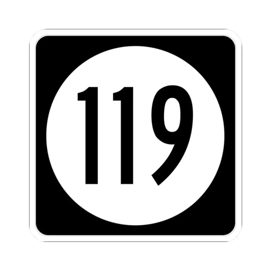 Iowa 119 (Iowa) (Road Sign) STICKER Vinyl Kiss-Cut Decal 2 Inch White - The Sticker Space